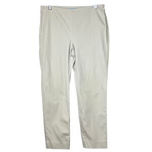 J. McLaughlin Slim Straight Stretch Ankle Pants Side Zip Tan Size 6
